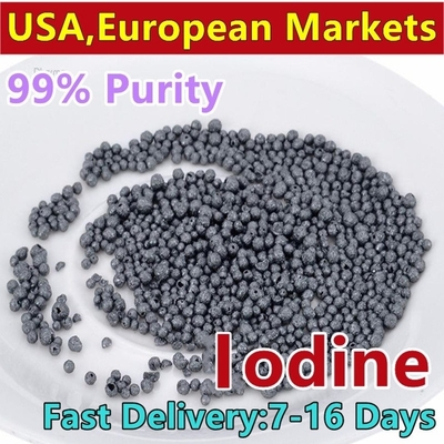 Elevata purezza Prilled Iodio CAS 7553-56-2 Palline di iodio Grande magazzino